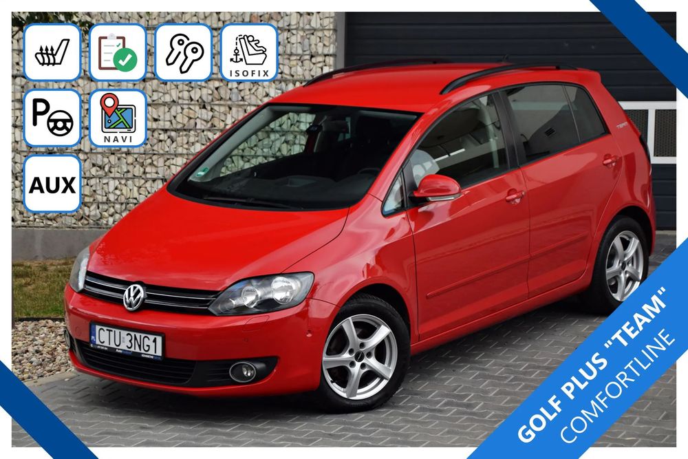 Volkswagen Golf Plus TEAM / Benzyna / ParkAssist Navi GrzaneFotele Alufelgi / GWARANCJA
