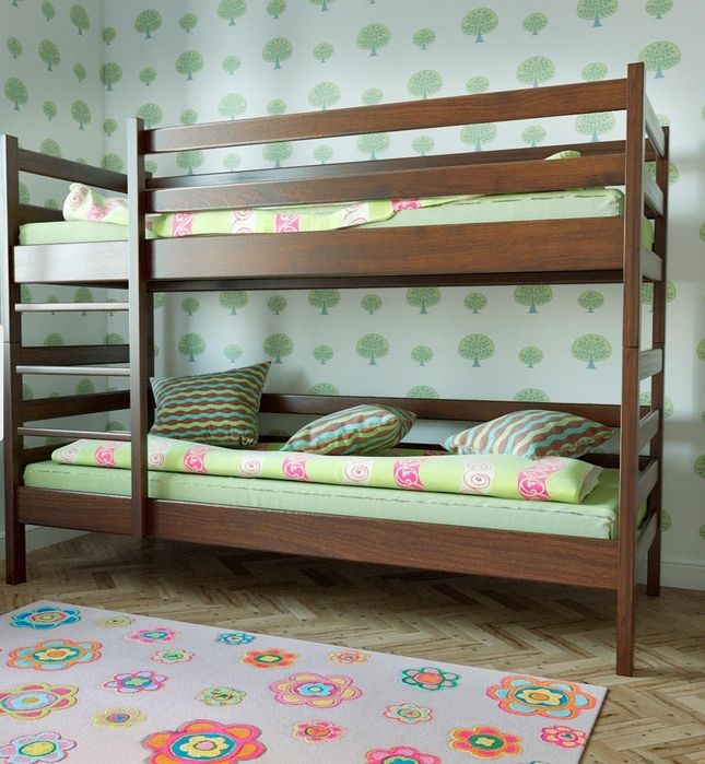 Кровать двухъярусная деревянная 80х190 см