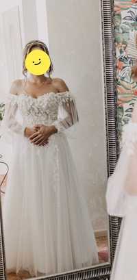 Suknia ślubna listki 3D