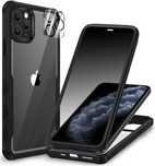 CENHUFO etui pancerne 360 iPhone 11 Pro Max czarne filtr prywatności