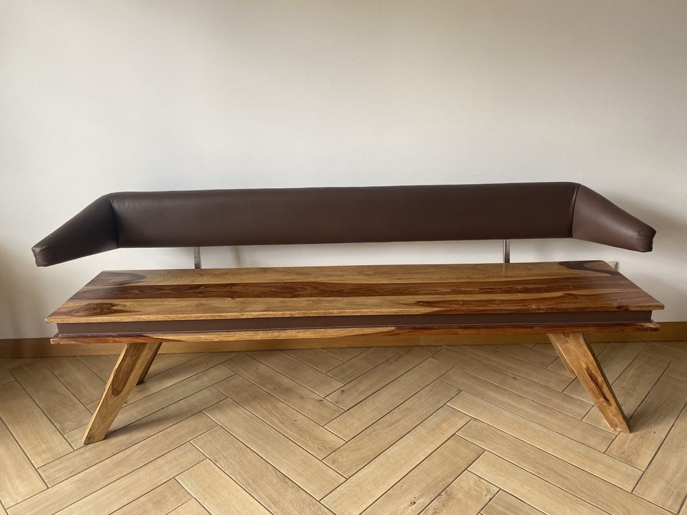 Drewniana ławka ława piękny design palisander