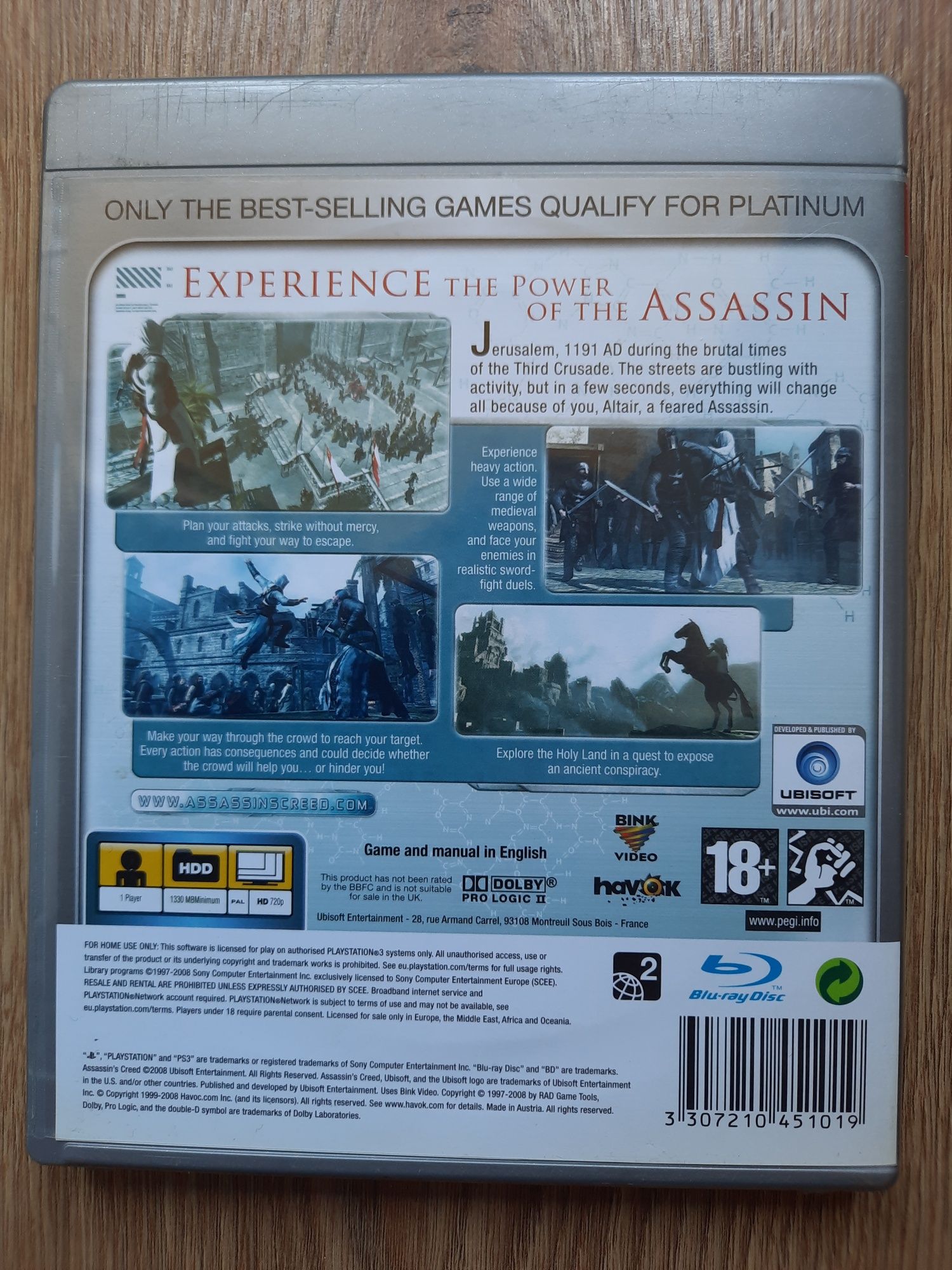 ASSASSIN'S CREED platinum Sony PlayStation 3 (PS3)