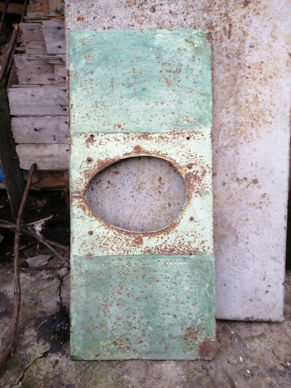 Стол металлический (столешница), элемент уличного туалета