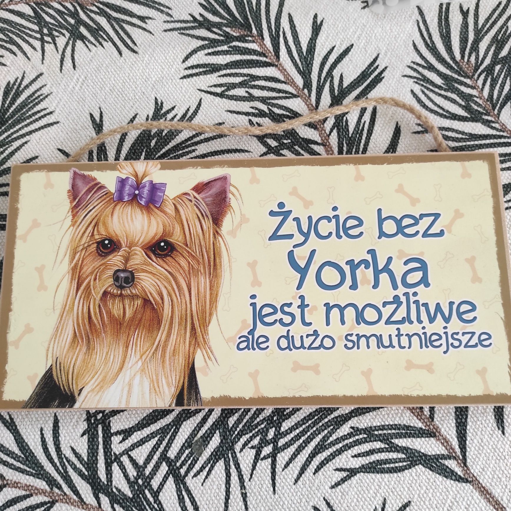 Tabliczka Życie bez yorka jest możliwe, ale dużo smutniejsze