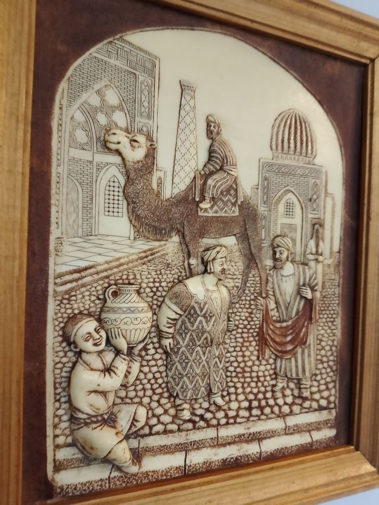 *Wyprzedaż "Stara arabska płaskorzeźba.
