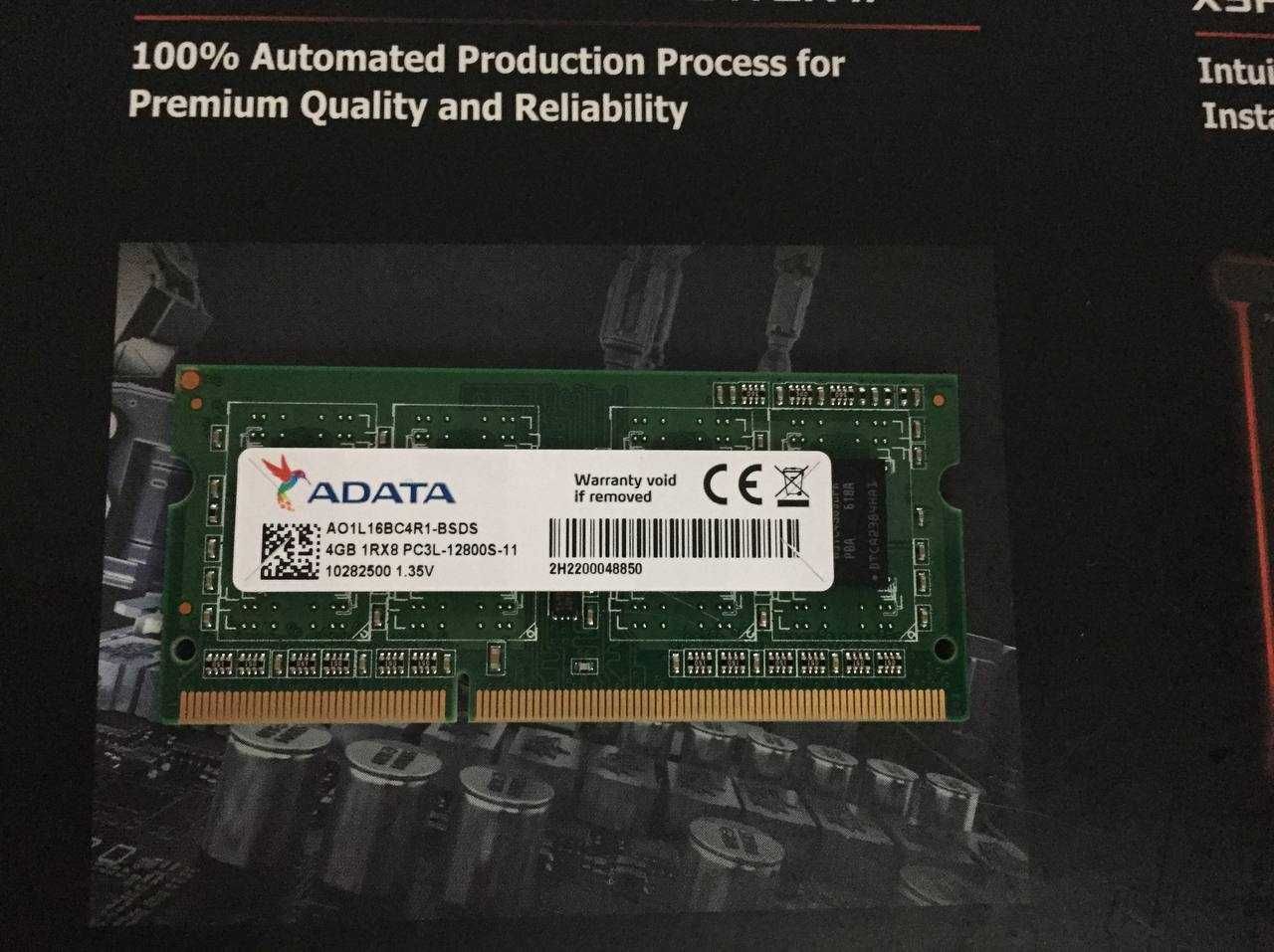 оперативна пам’ять  ADATA 4GB DDR3 1600MHz