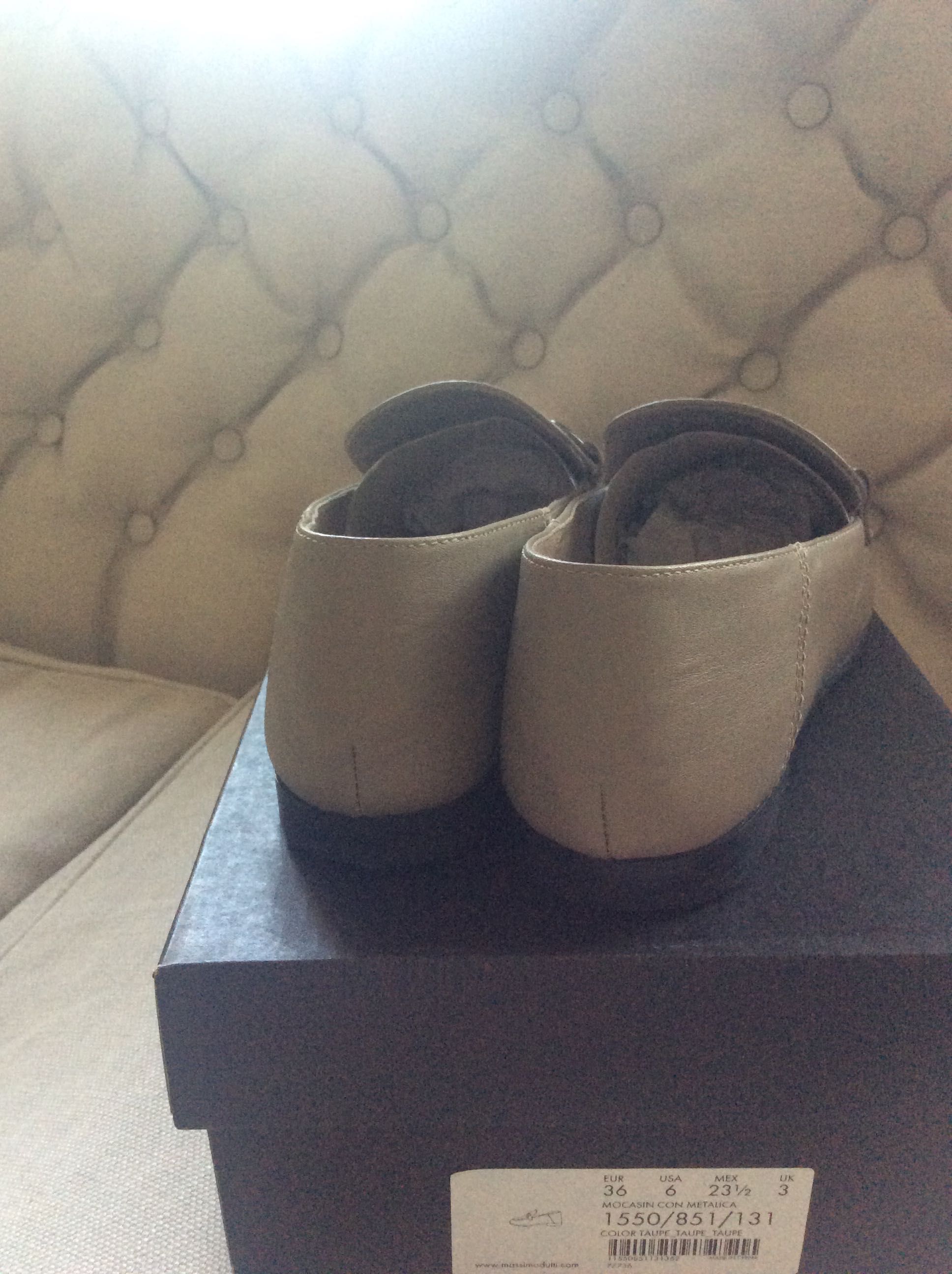 Massimo Dutti mokasyny  taupe r 36