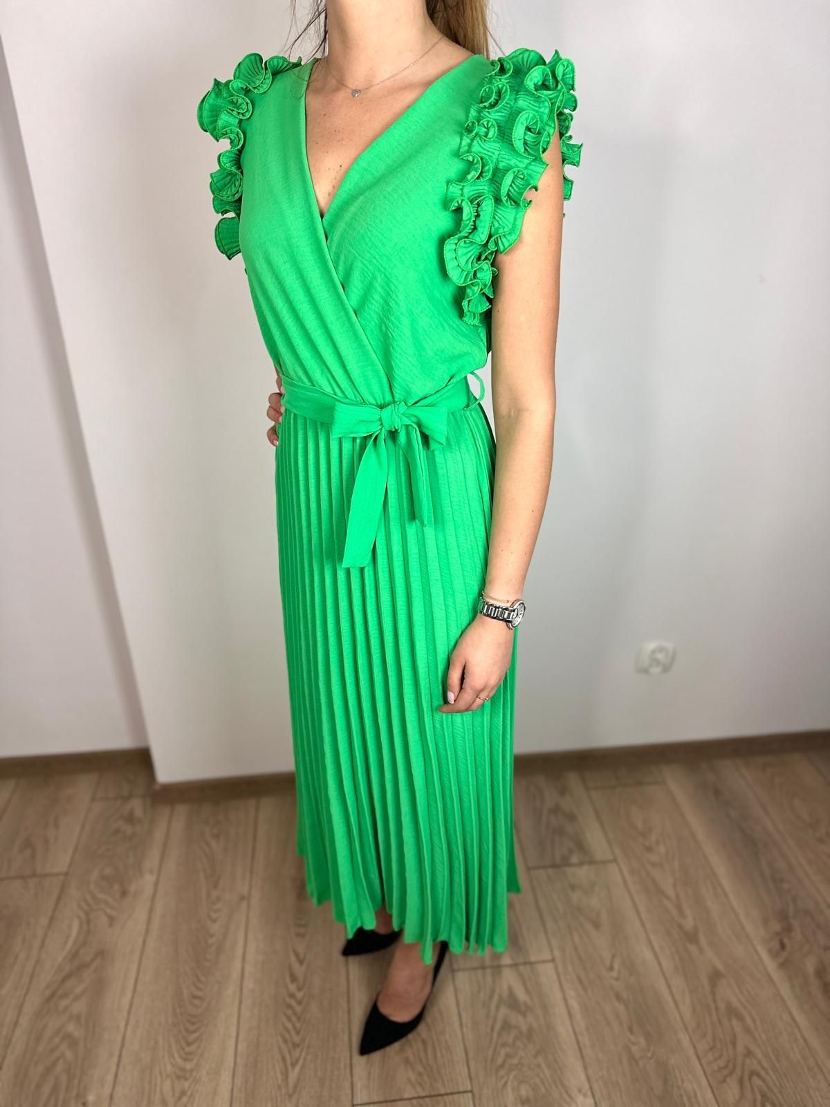 Zielona plisowana sukienka