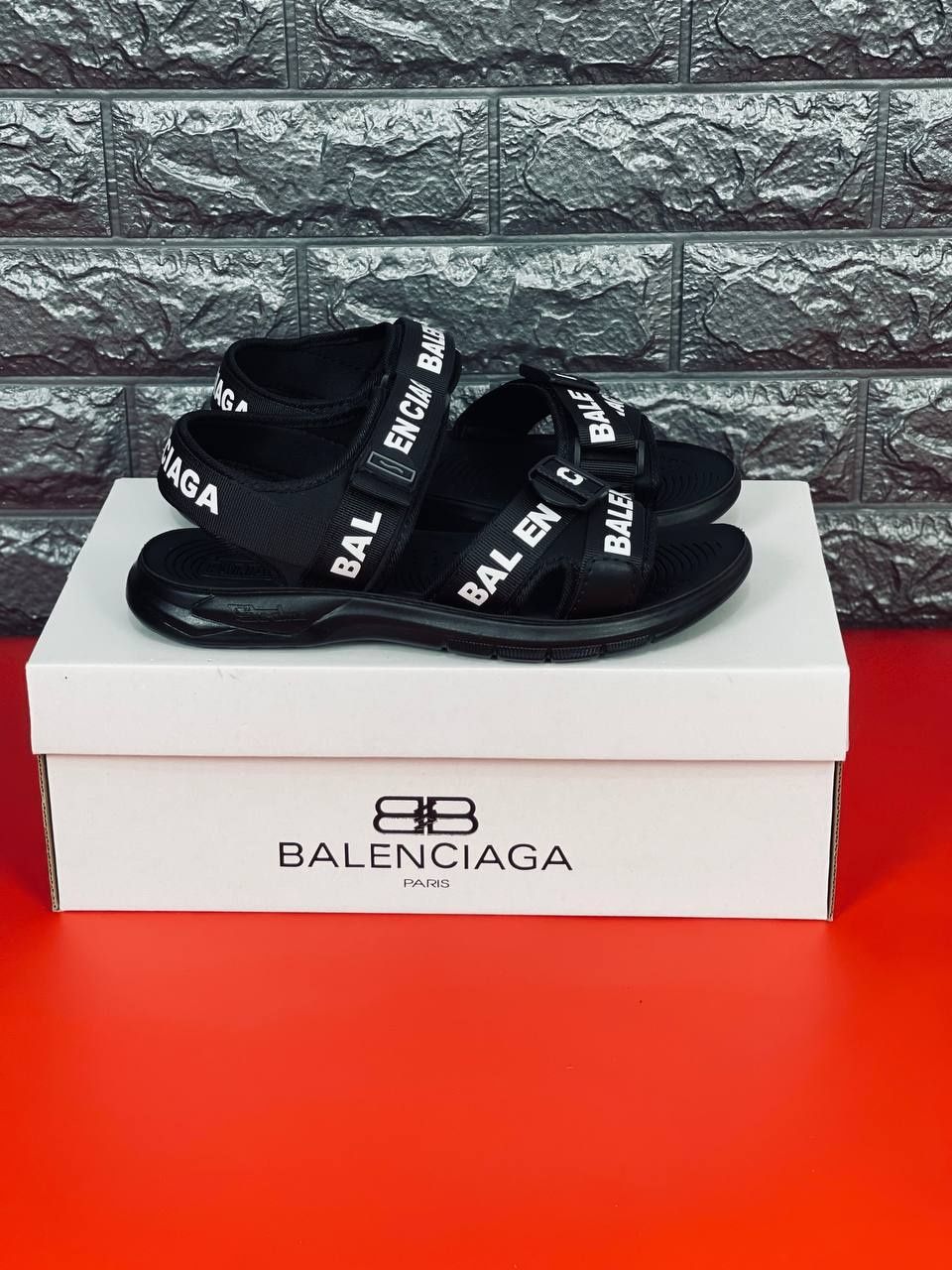 Мужские сандали чёрные Balenciaga сандалии чёрные