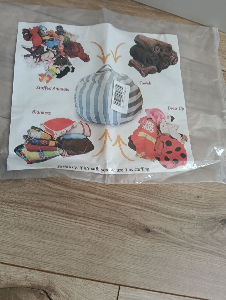 Pufa do przechowywania zabawek, ręczników, koców itp.