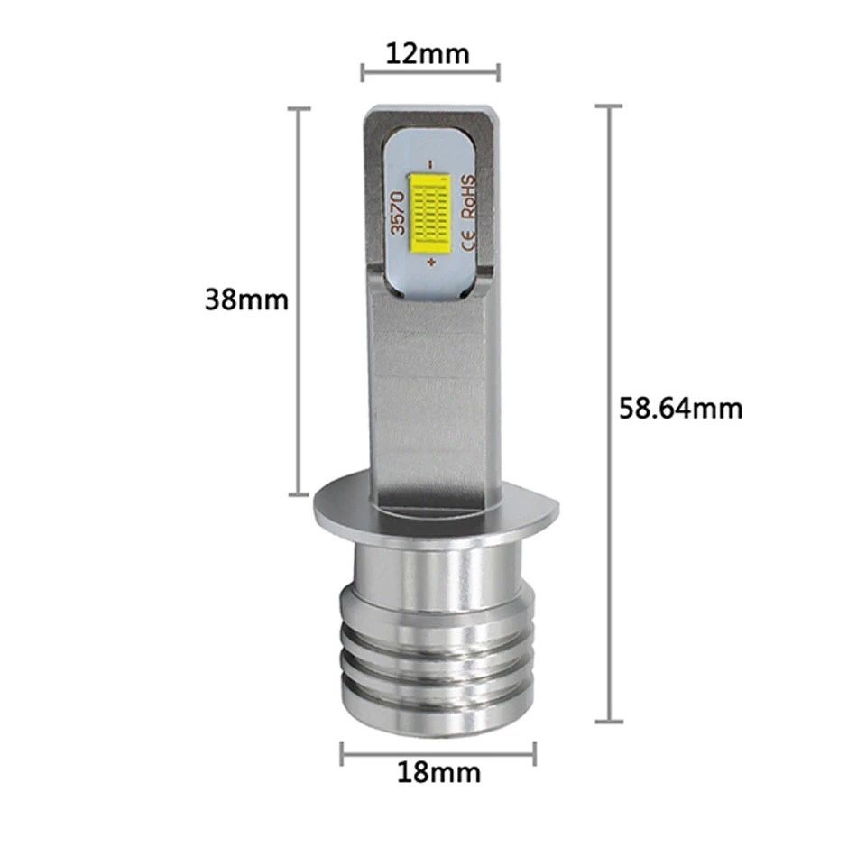 Kit Led H7 H1 e H3 160w 8000Lm