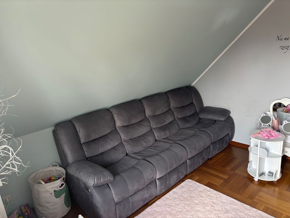 Sofa Kanapa rozkładane elektryczne fotele sofa kaos 4 kolor szary