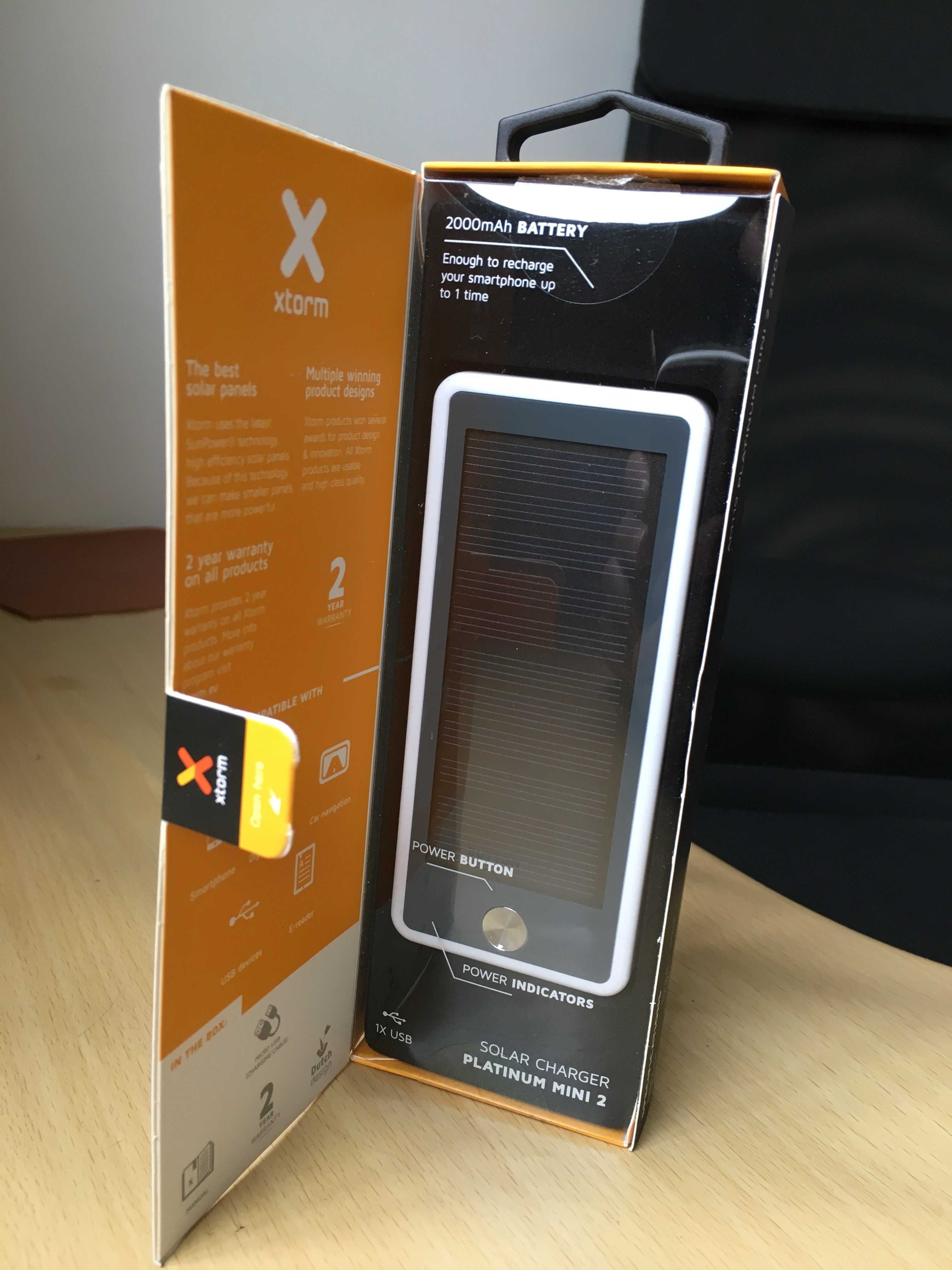 carregador solar (Solar power bank) Xtorm Platinum Mini 2000mAh