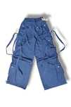 NWT Y2K Vintage Multipocket Parachute Bondage Pants Szerokie Spodnie