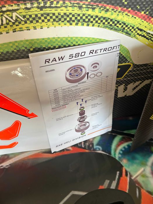 Helikopter RC Goblin Raw 580 zdalnie sterowany model SAB 2 kabiny