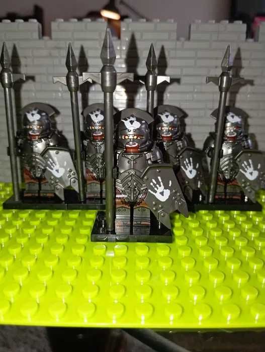 Zestaw 5 Figurki Czarny Ork Uruk Hai Hobbit kompatybilne z LEGO Castle