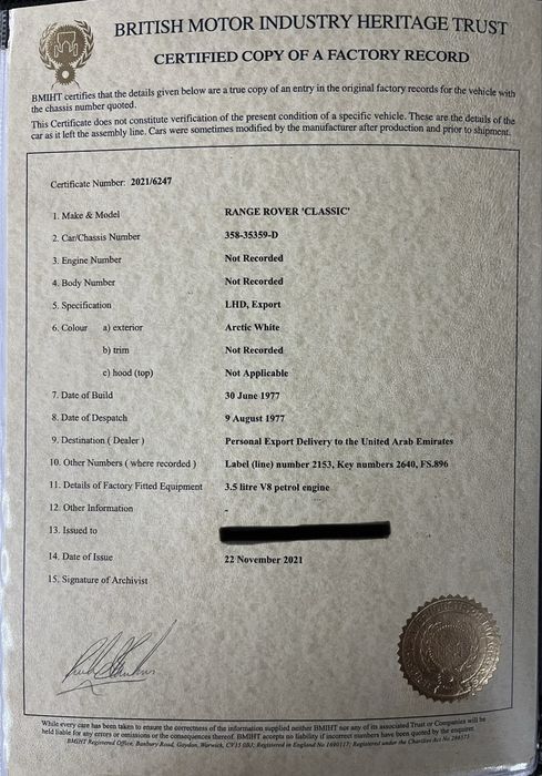 Range Rover suffix D