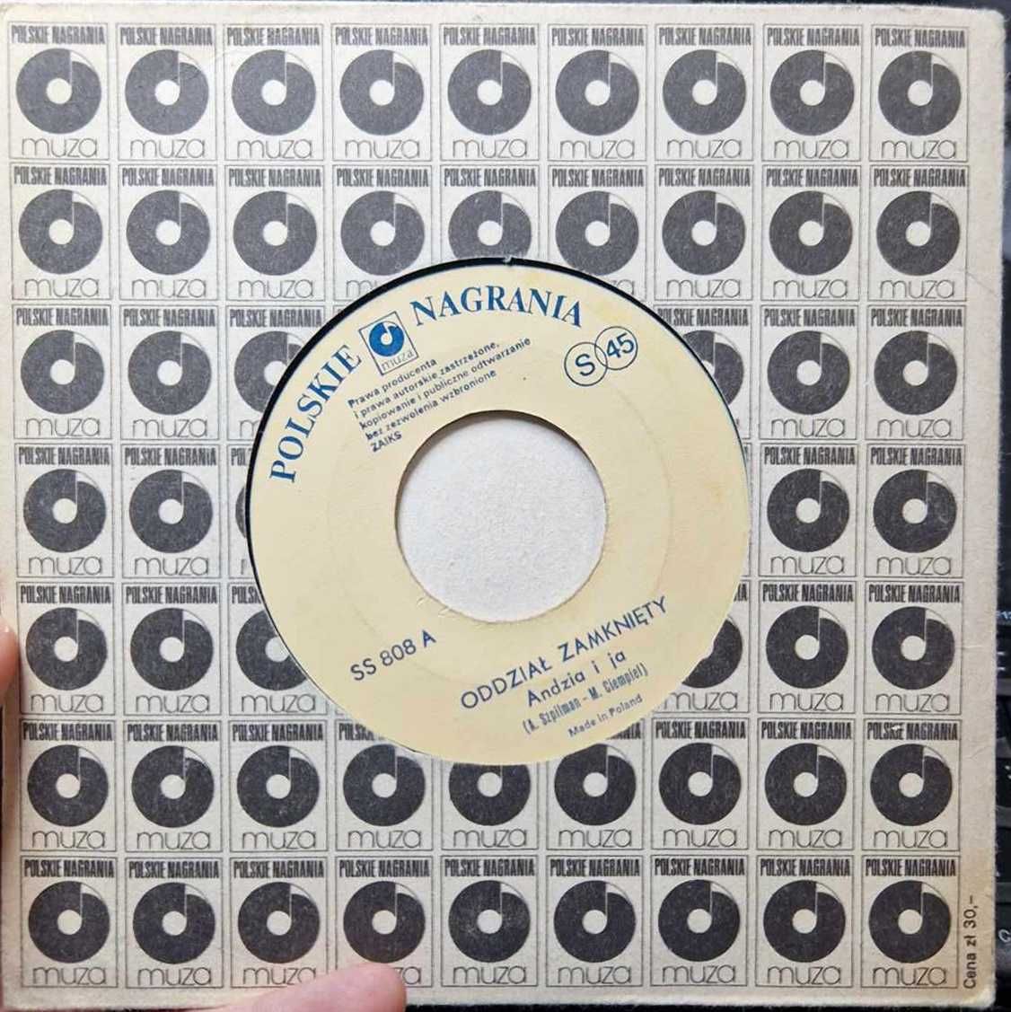 Oddział Zamknięty - Andzia i Ja / Jestem zły - Singiel 7"