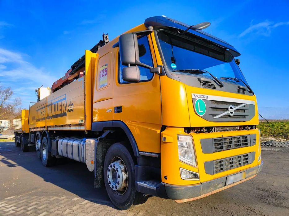 Volvo FM 450 6x2  + Przyczepa Schwarzmüller / HDS Palfinger / Euro 5 / Tandem