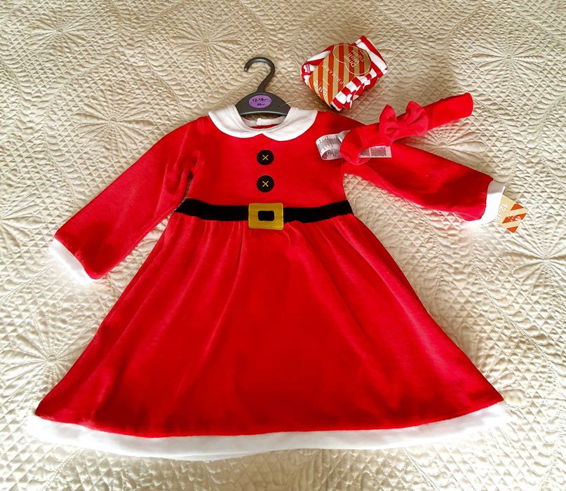 vestidos de natal 6-9 , 9-12 e 12-18