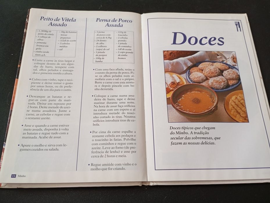 Livro " cozinha regional portuguesa do Minho"