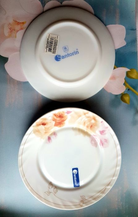 Тарілка столова з трояндами 6шт посуд для кухні