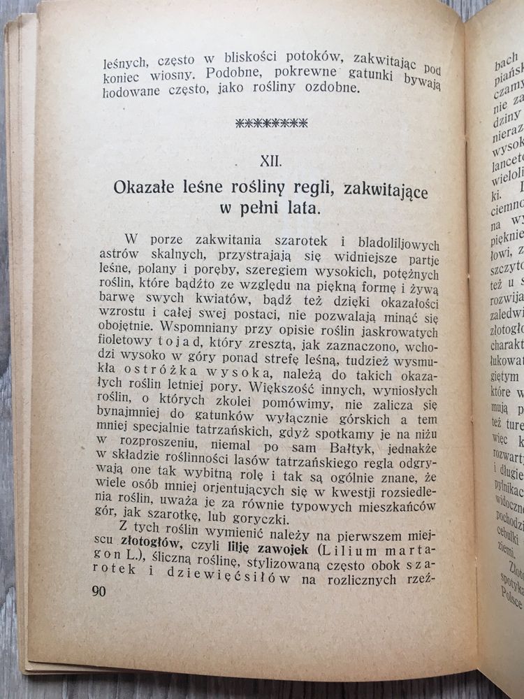 Ze świata roślinności tatrzańskiej Kulesza 1927 botanika dendrologia