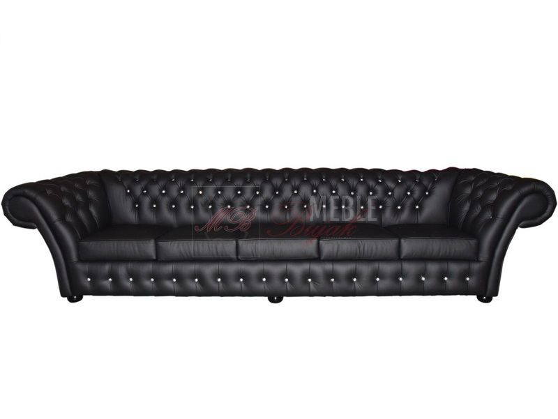 Sofa Pikowana CHESTERFIELD Winchester -5 os. 320 CM ! SKÓRA NATURALNA