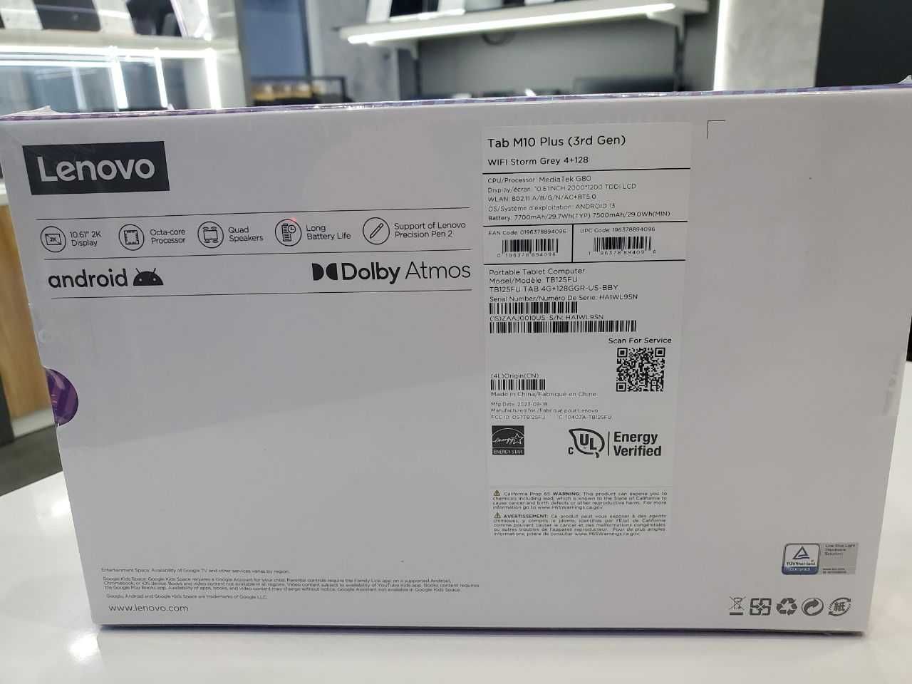 Планшет Lenovo Tab M10 Plus 10.61" 4/128Gb WIFI Android 13
