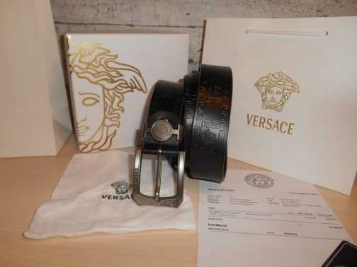 Versace pasek firmowy, skóra naturalna, Włochy 13623