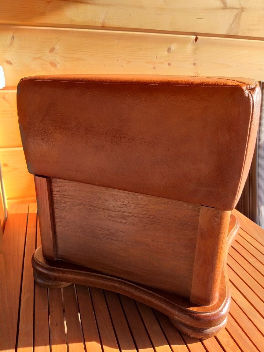 Pufa siedzisko drewniana dębowa ze schowkiem NOWA