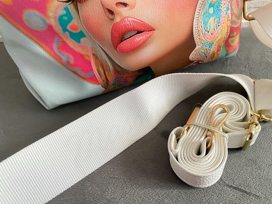 Massimo Contti  torebka listonoszka z printem 2 paski