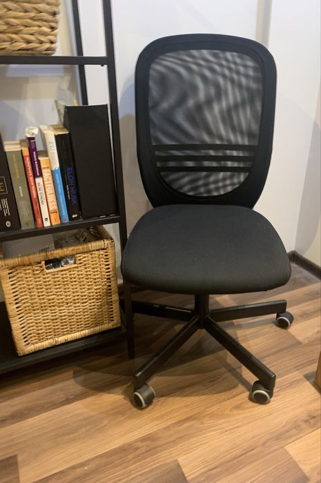 FLINTAN IKEA krzesło obrotowe, biurowe fotel do biurka czarny IKEA