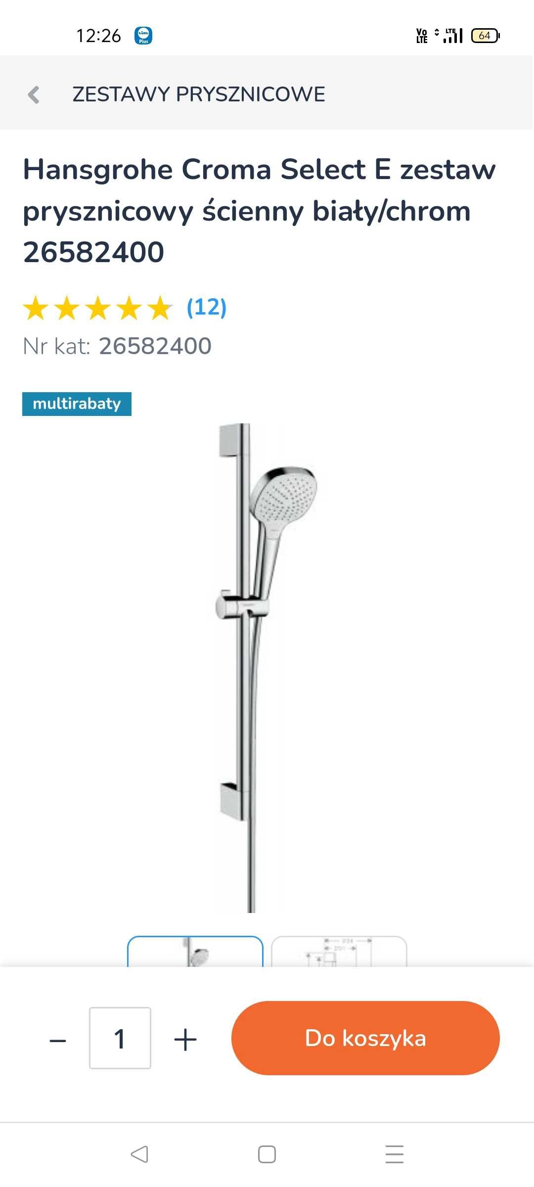 Hansgrohe Croma select Vario wieszak na sluchawke