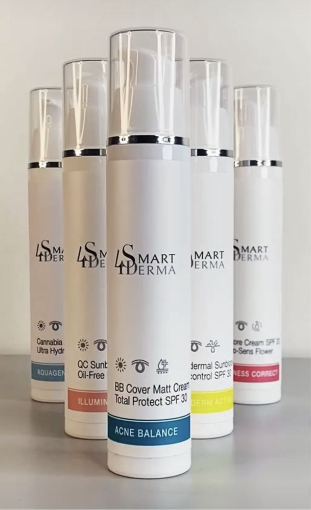 Smart4derma крема з спф для різних типів шкіри, є розпив