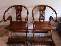 Cadeira Huanghuali Chinesa dobrável. madeira maciça. c/novas. 760 cada