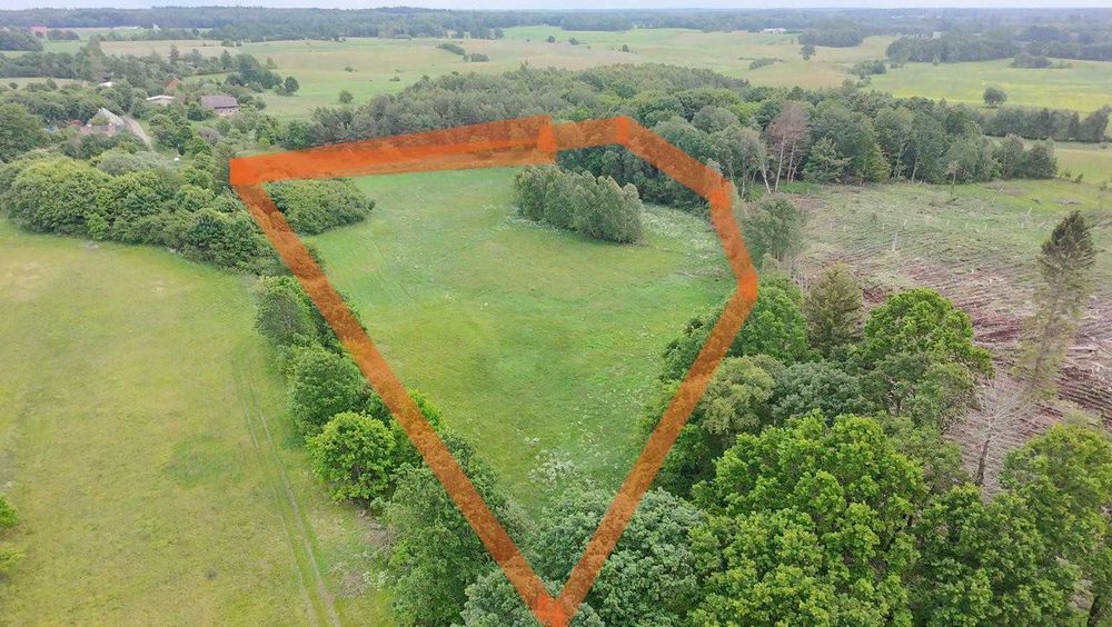 Działka siedliskowa w Wiele 1,72 ha, z wydanymi warunkami zabudowy.