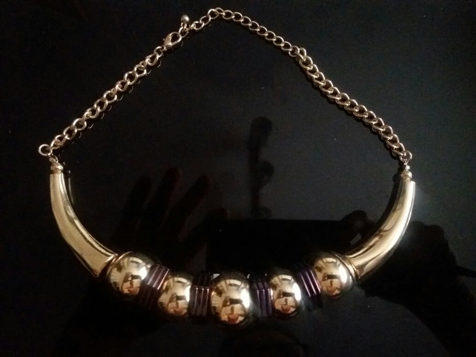 Naszyjnik w kolorze złoto brązowym