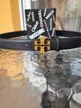 Czarny skórzany damski  Tory Burch 105 cm