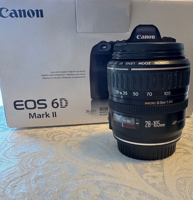 Máquina Fotográfica Reflex (DSLR)Canon EOS 6D Mark II + 2 objetivas
