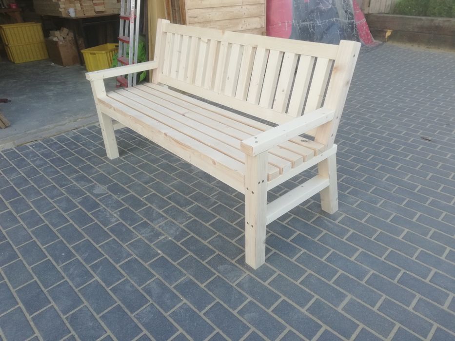 Ławka, meble ogrodowe, do ogrodu, stół, drewno