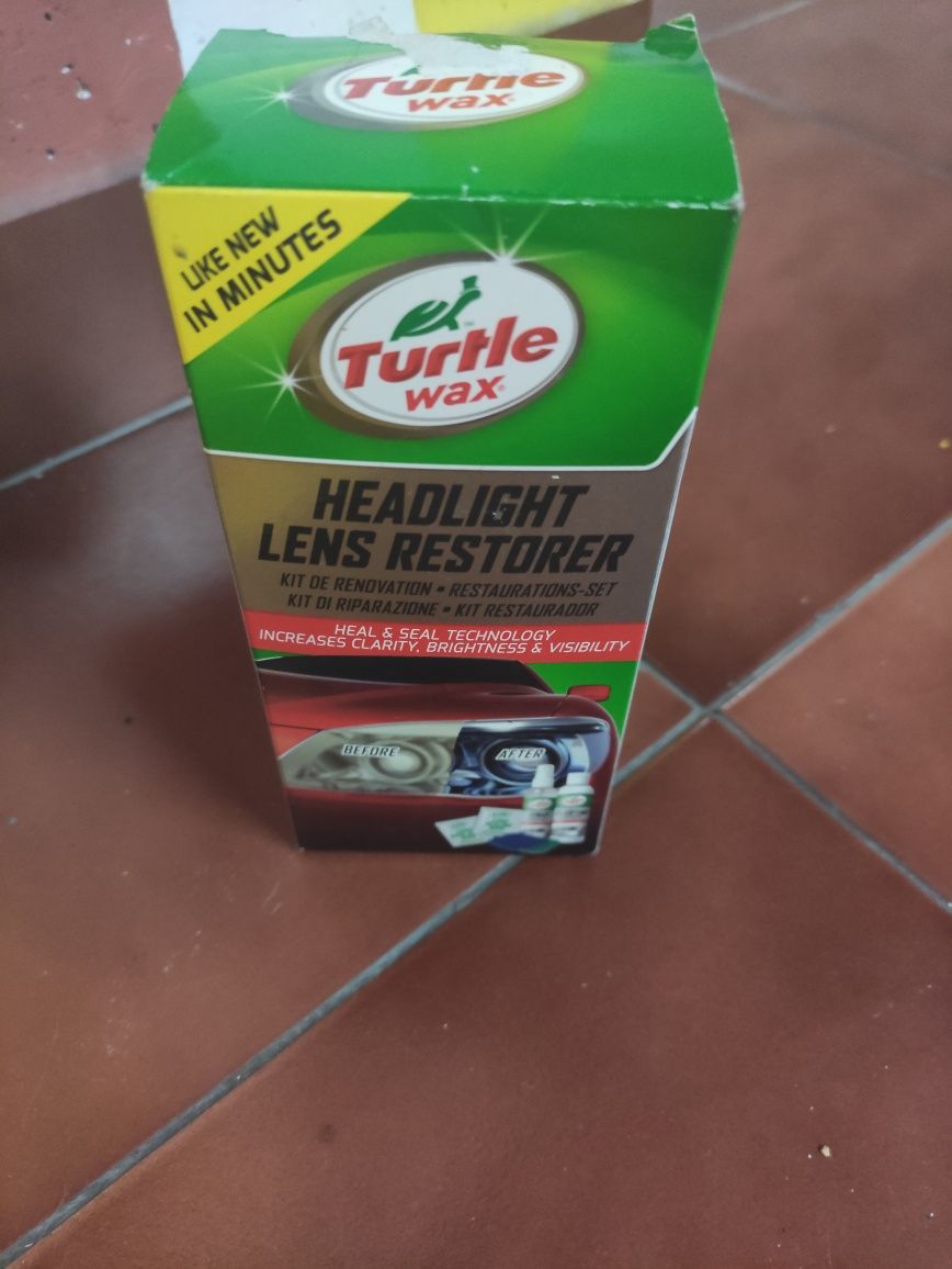 Kit de Restauro de Faróis "Headlight Lens Restorer" Turtle Wax