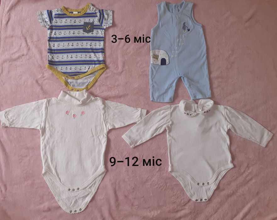 Бодіки, маєчки, сорочечка від 3- 24міс, 3-11 років