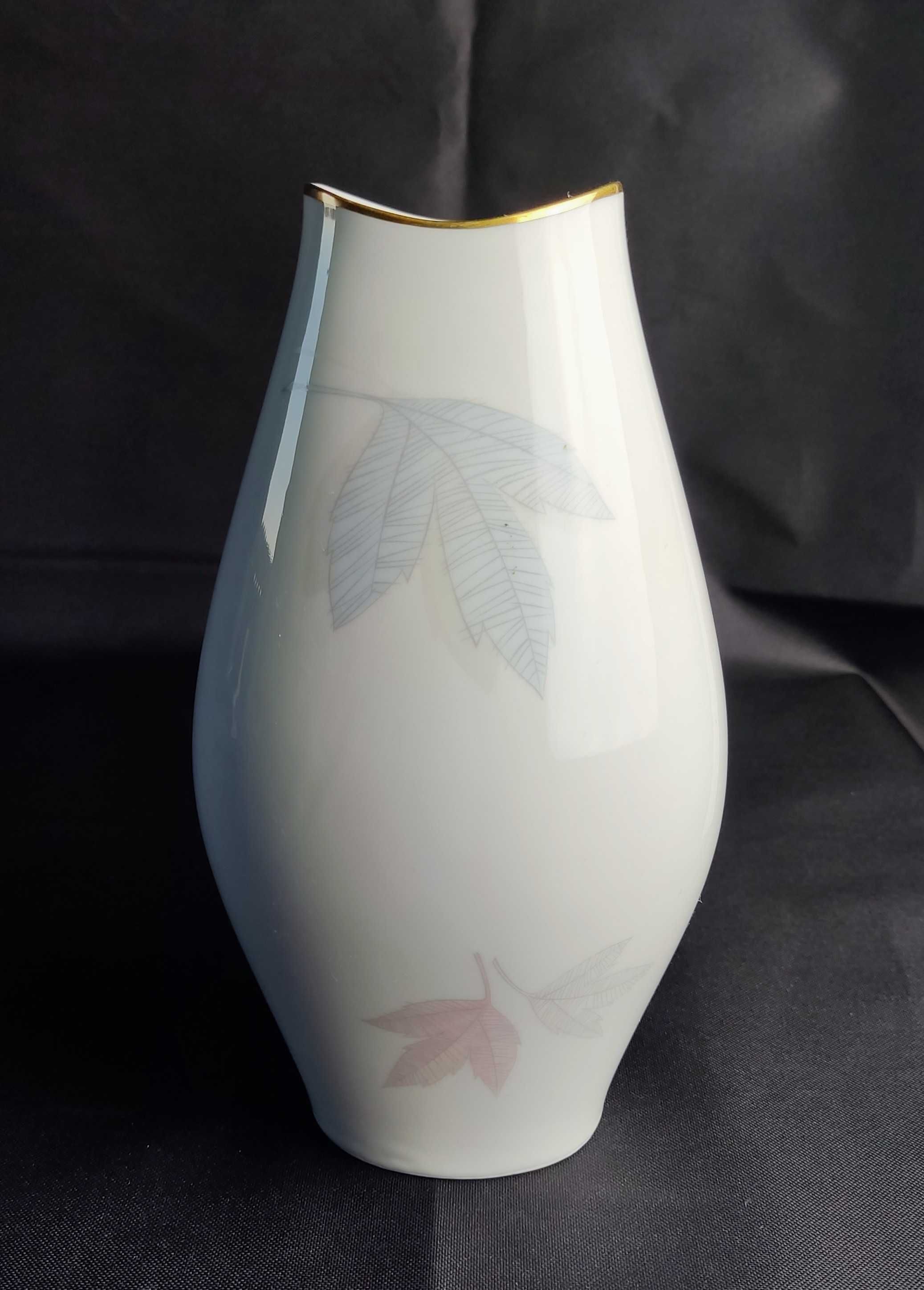 Wazon porcelanowy THOMAS Rosenthal - wzór w liście- lata 60