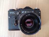 Zenit TTL + Helios 44M-4 + lampa blyskowa