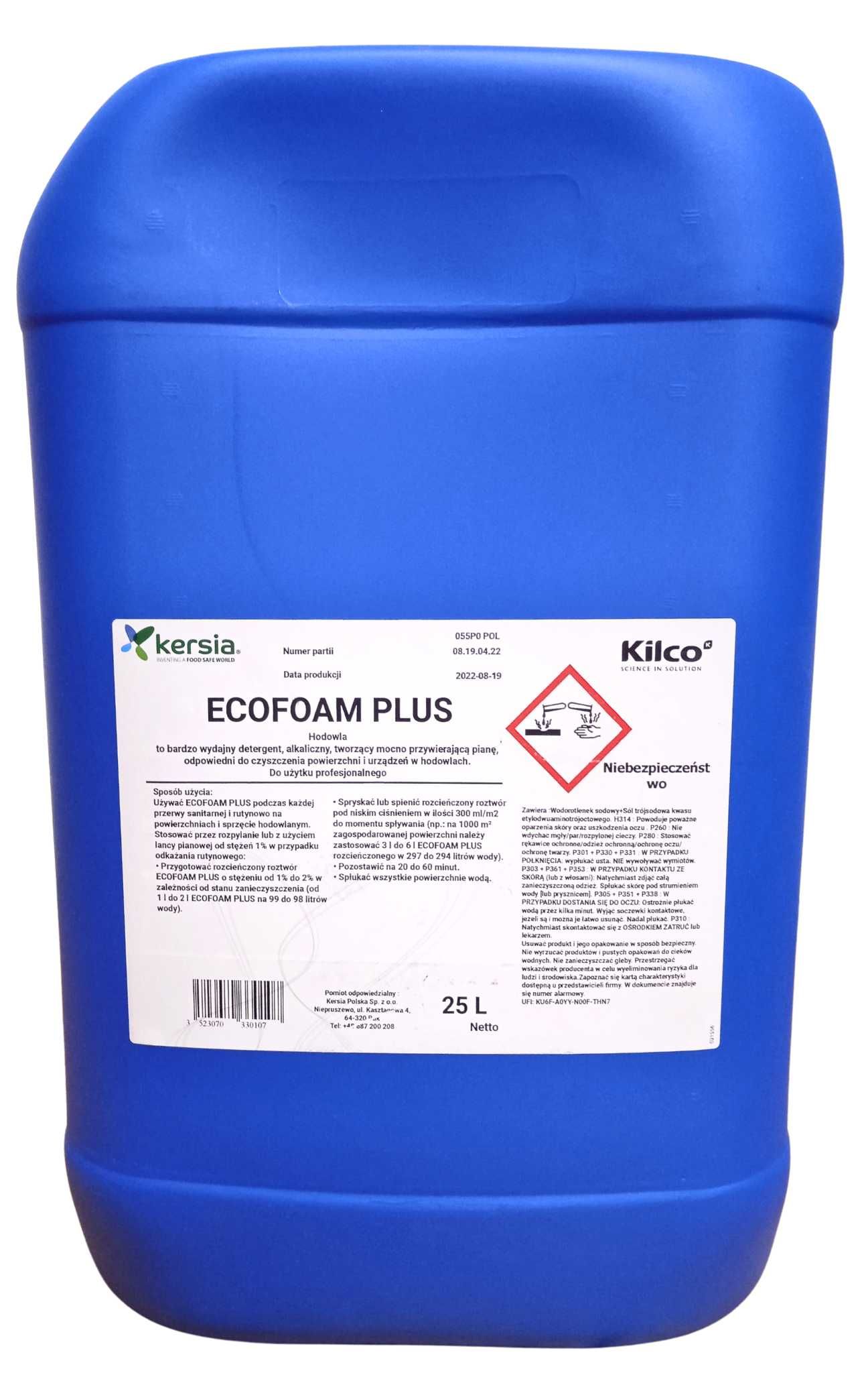 ECOFOAM Plus hodowla 25L alkaliczny powierzchnie urządzenia