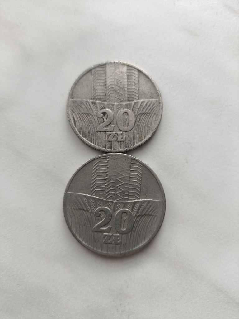 Moneta 20zl 1973r bez mennicy