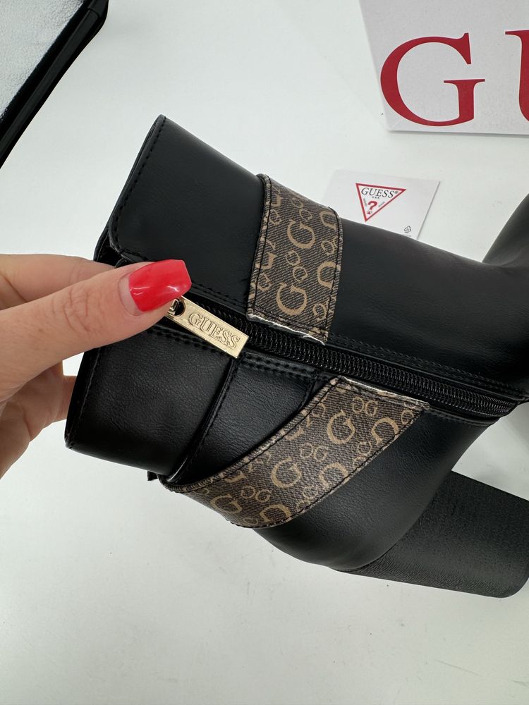 Czarne Eleganckie botki na obcasie GUESS Madella rozmiar 36 Oryginalne