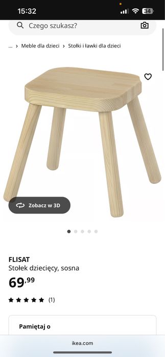 Stolik kritter + krzesełka flisat ikea