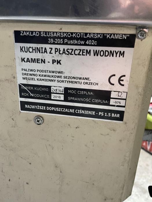 Piecokuchnia z plaszczem wodnym